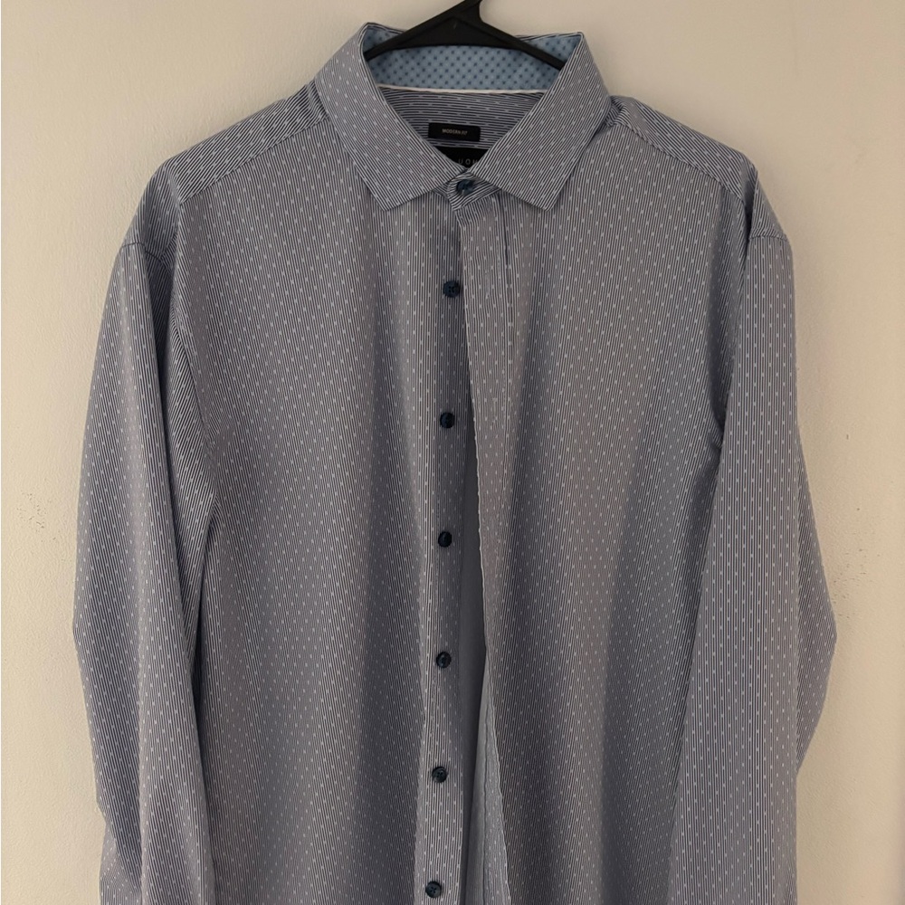 Pronto Uomo Light Blue Patterned Dress Shirt